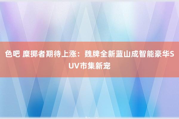 色吧 糜掷者期待上涨：魏牌全新蓝山成智能豪华SUV市集新宠