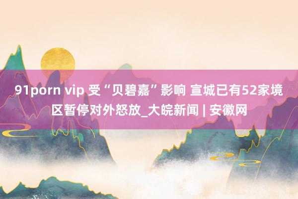 91porn vip 受“贝碧嘉”影响 宣城已有52家境区暂停对外怒放_大皖新闻 | 安徽网