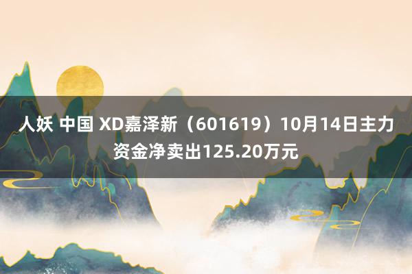 人妖 中国 XD嘉泽新（601619）10月14日主力资金净卖出125.20万元