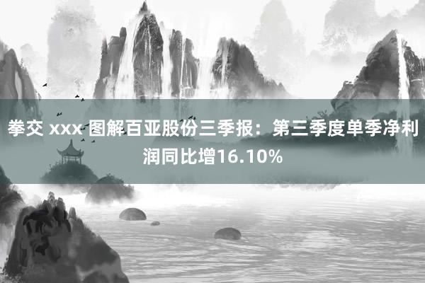 拳交 xxx 图解百亚股份三季报：第三季度单季净利润同比增16.10%