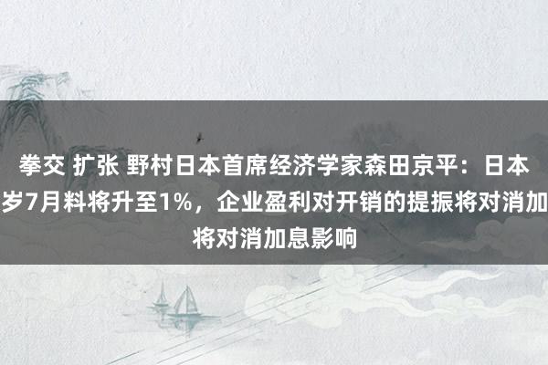 拳交 扩张 野村日本首席经济学家森田京平：日本利率来岁7月料将升至1%，企业盈利对开销的提振将对消加息影响