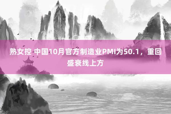 熟女控 中国10月官方制造业PMI为50.1，重回盛衰线上方