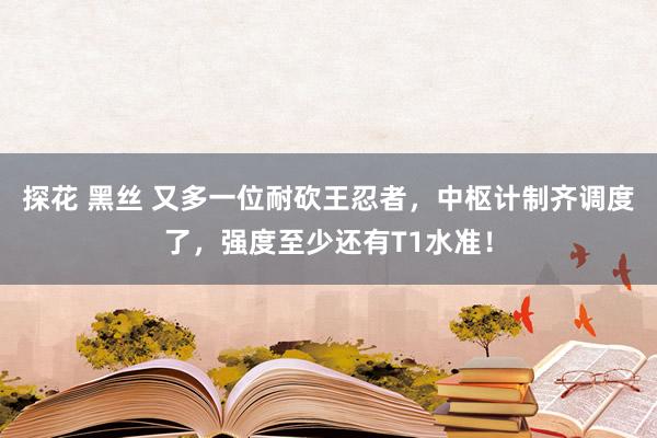 探花 黑丝 又多一位耐砍王忍者，中枢计制齐调度了，强度至少还有T1水准！